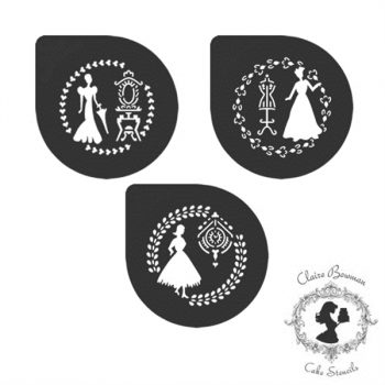 Classical Ladies Collection Stencil Set Of 3