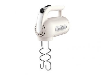 dualit canvas white hand mixer with dough hooks