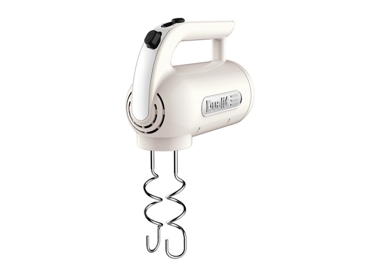dualit canvas white hand mixer with dough hooks