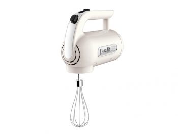 dualit canvas white hand mixer with whisks