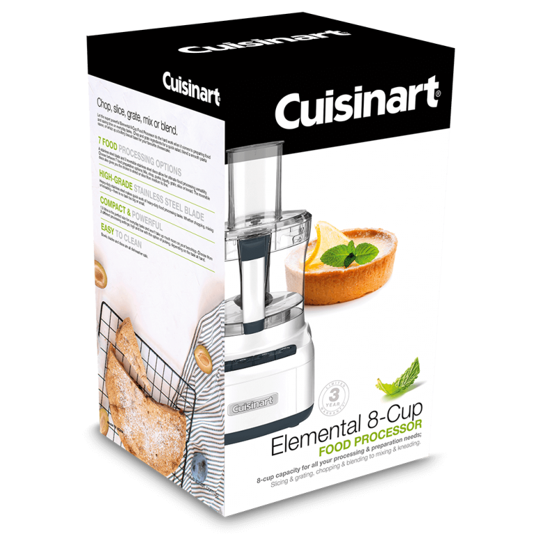 Cuisinart Elemental 8 Cup Food Processor, Silver (FP-8SV