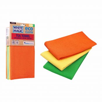 White Magic Microfibre Tea Towel Citrus 3 Piece Set