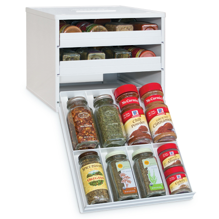 YouCopia – SpiceStack® Adjustable Spice Rack Organizer, White