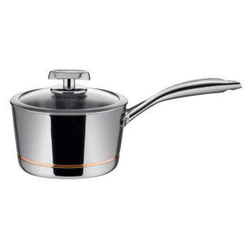 100% Genuine RRP $139.00! SCANPAN Impact 20cm 3.5L Stainless Saucepan with Lid 