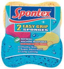 Raven spontex 2 easy grip sponges 4519