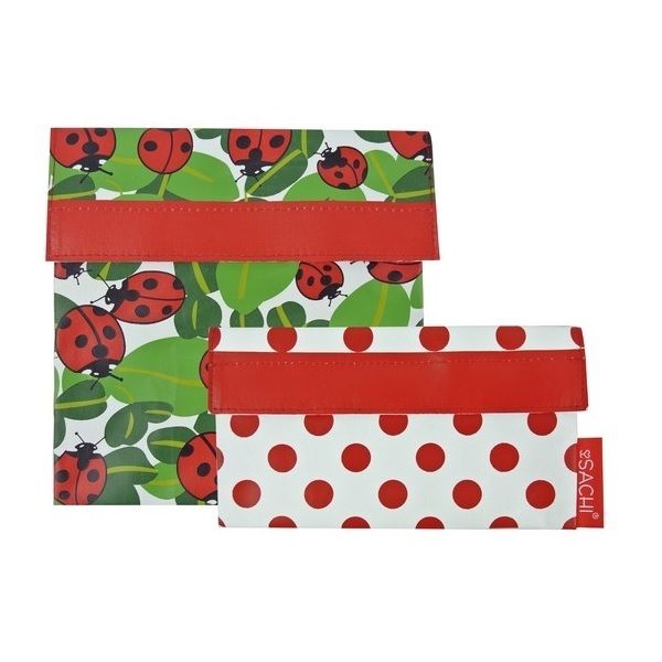 sachi ladybug lunch pocket set of 2