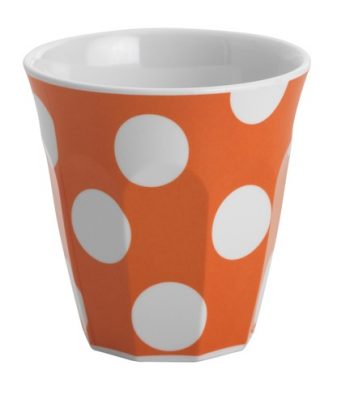 47161_White dots on orange espresso cup 300ml