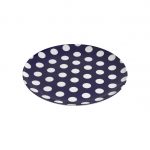 j47143 Jab White Dots on Navy Coupe Plate 20cm