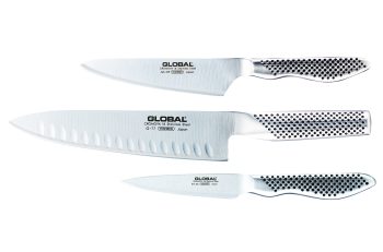Global G-773889 3 Piece Kitchen Knife Set
