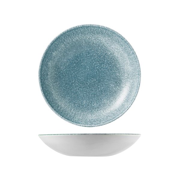 9976625- churchill raku topaz blue bowl
