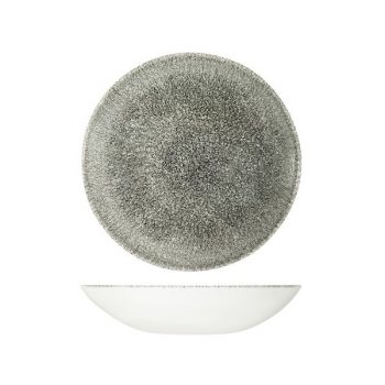 Churchill Studio Prints Raku Quartz Black Round Coupe Bowl (2 Sizes)