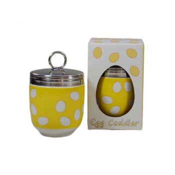 yellow dotted egg coddler
