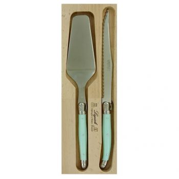 André Verdier Laguiole Debutant Cake Server Set Pale Green
