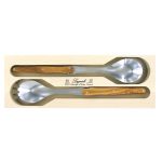 André Verdier Laguiole Debutant Salad Servers Olive Wood
