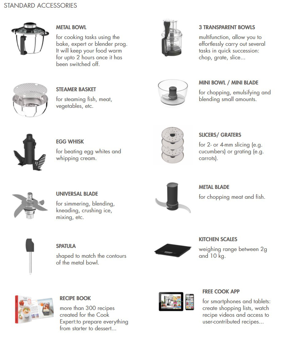 Magimix Cook Expert Standard Inclusions