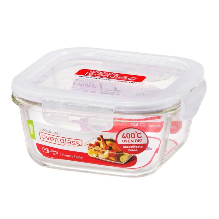LocknLock Eco Glass Food Storage Container - Dishwasher Safe 750 ml Square  Box