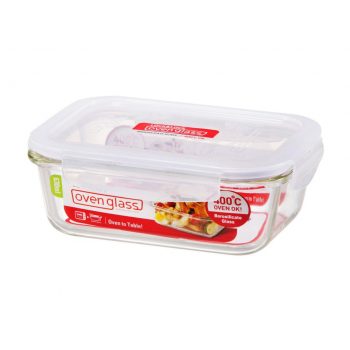 LocknLock Euro Glass Heat-Resistant Rectangular Container 630ml