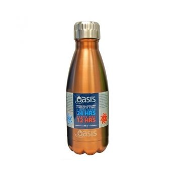 Oasis Insulated Stainless Steel Drink Bottle Copper 350ml