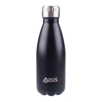 Oasis Insulated Stainless Steel Drink Bottle Matte Black 350ml