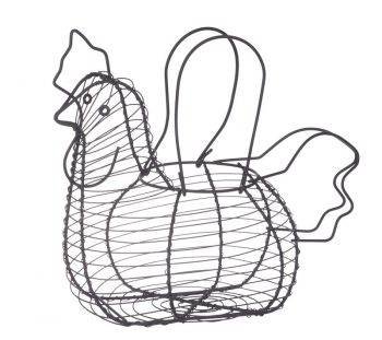 Davis & Waddell Black Chicken Egg Basket
