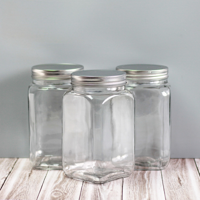 Square Glass Pantry Jar 600ml Chef's Complements