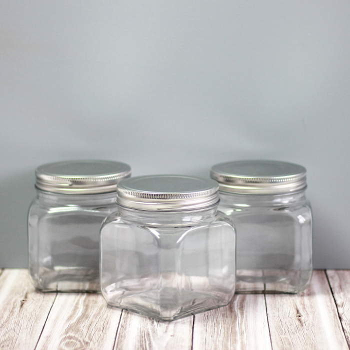 Square Glass Pantry Jar 600ml Chef's Complements