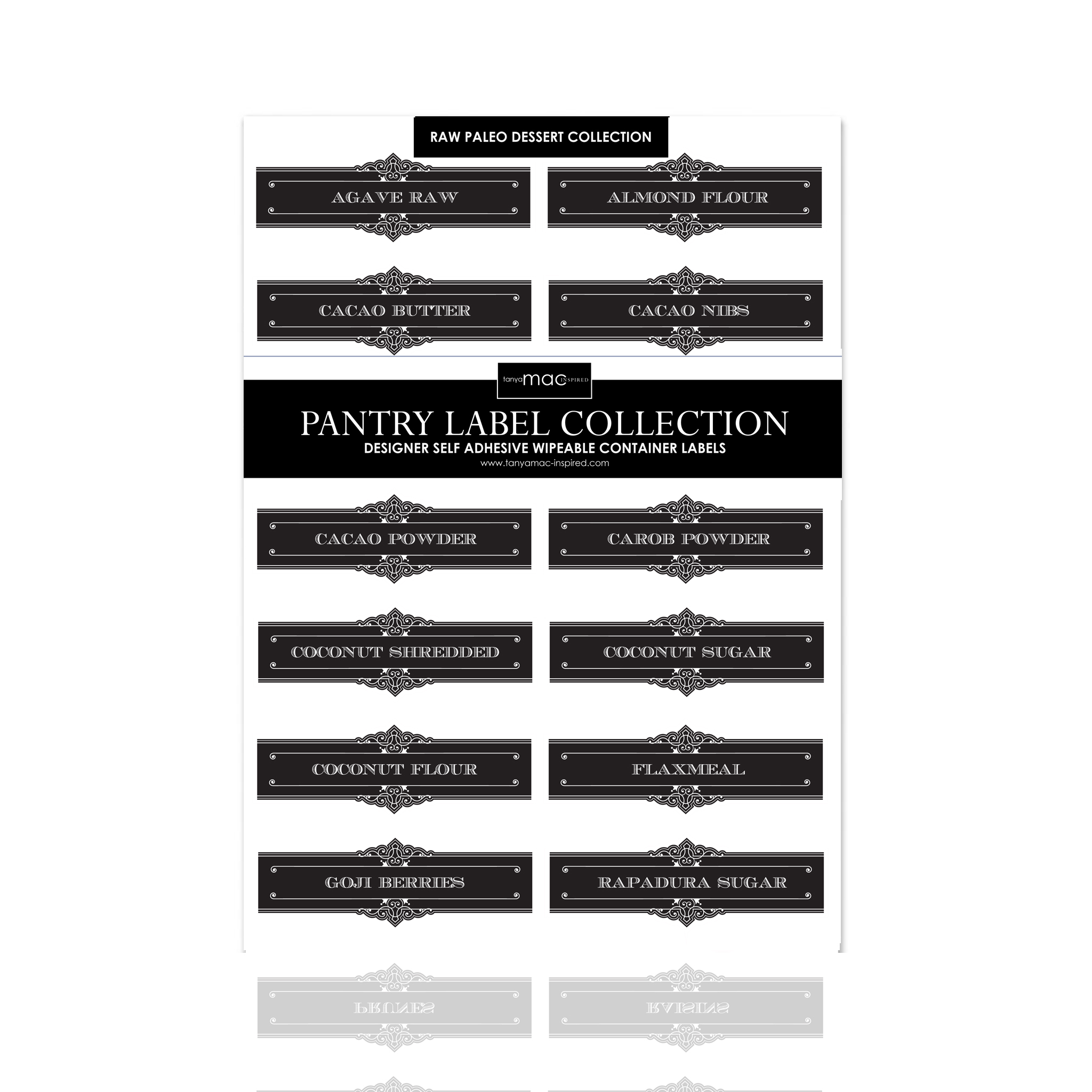 Classic Raw and Paleo Label Collection