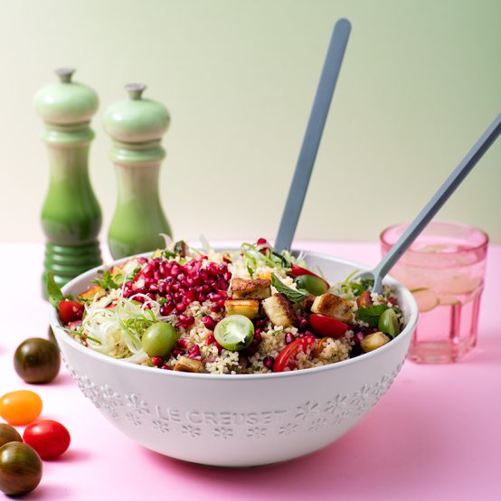 Herbed Tabbouleh with Halloumi and Pomegranate