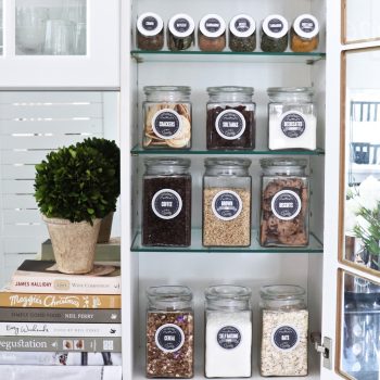 pantry labels on glass jars