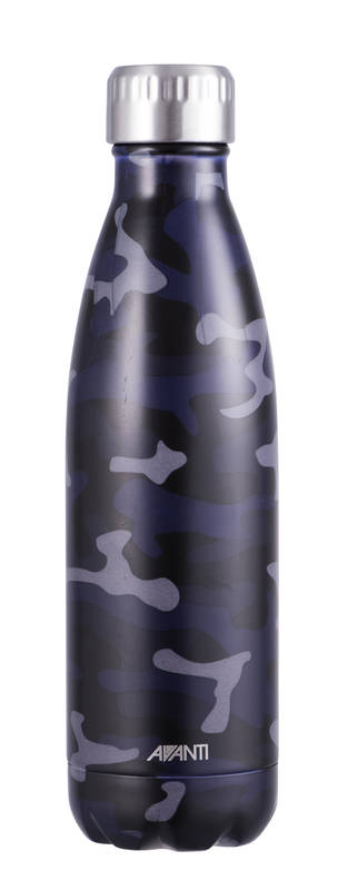 Avanti Insulated S/S Drink Bottle 500ml Camo Blue Pattern sh/12552