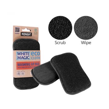 White Magic Microfibre Eco Washing Up Pad (9 Colours) - Midnight