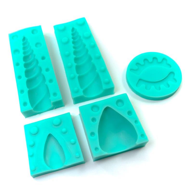 silicone unicorn mould 5 piece set