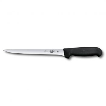 Victorinox Fibrox Flexible Filleting Knife Narrow Curved Black 20cm