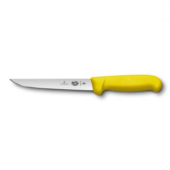 Victorinox Fibrox Boning Knife Straight Wide Blade Yellow 15cm