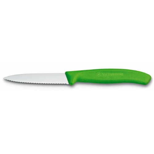 Swiss Classic PARING KNIFE 67636 GREEN Hdle SERrated