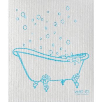 wet-it blue bath tub dishcloth