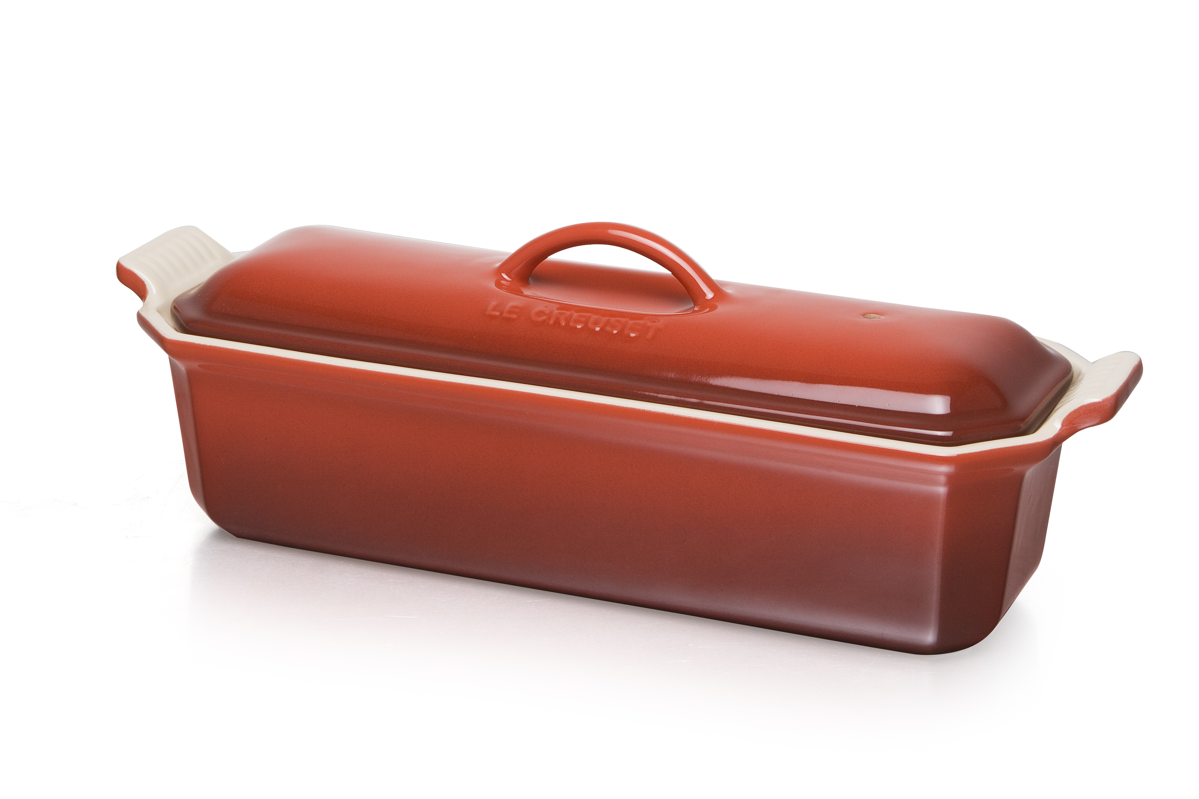 Le Creuset Heritage Rectangular Terrine 32cm with Press Cerise Chef's