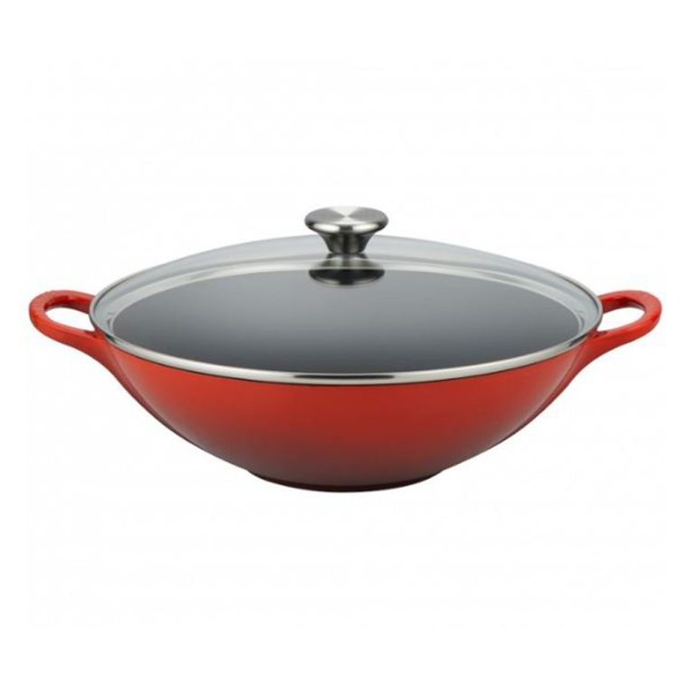 Chasseur Enameled Cast Iron Wok Set with Lid