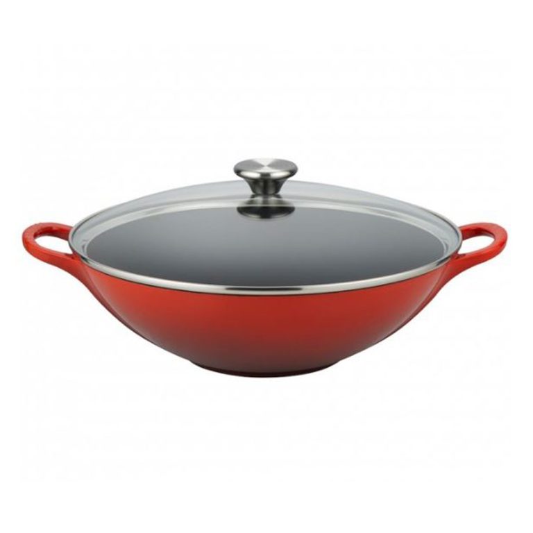 Le Creuset Enameled Cast Iron Signature Wok, Woks, Household