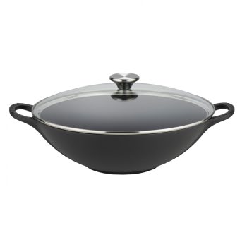 Le Creuset Cast Iron Wok Satin Black