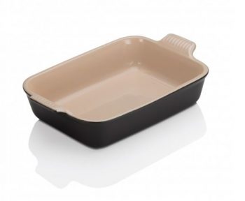 stoneware Rectangle Dish Satin Black 26