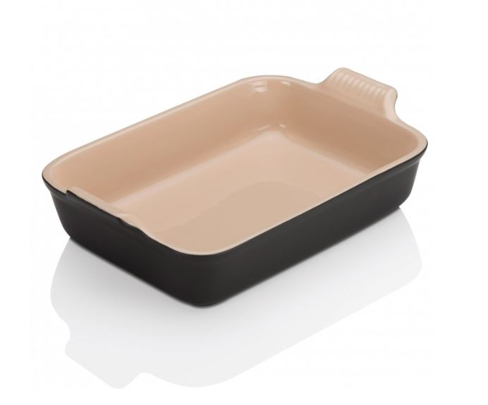 stoneware Rectangle Dish Satin Black 32