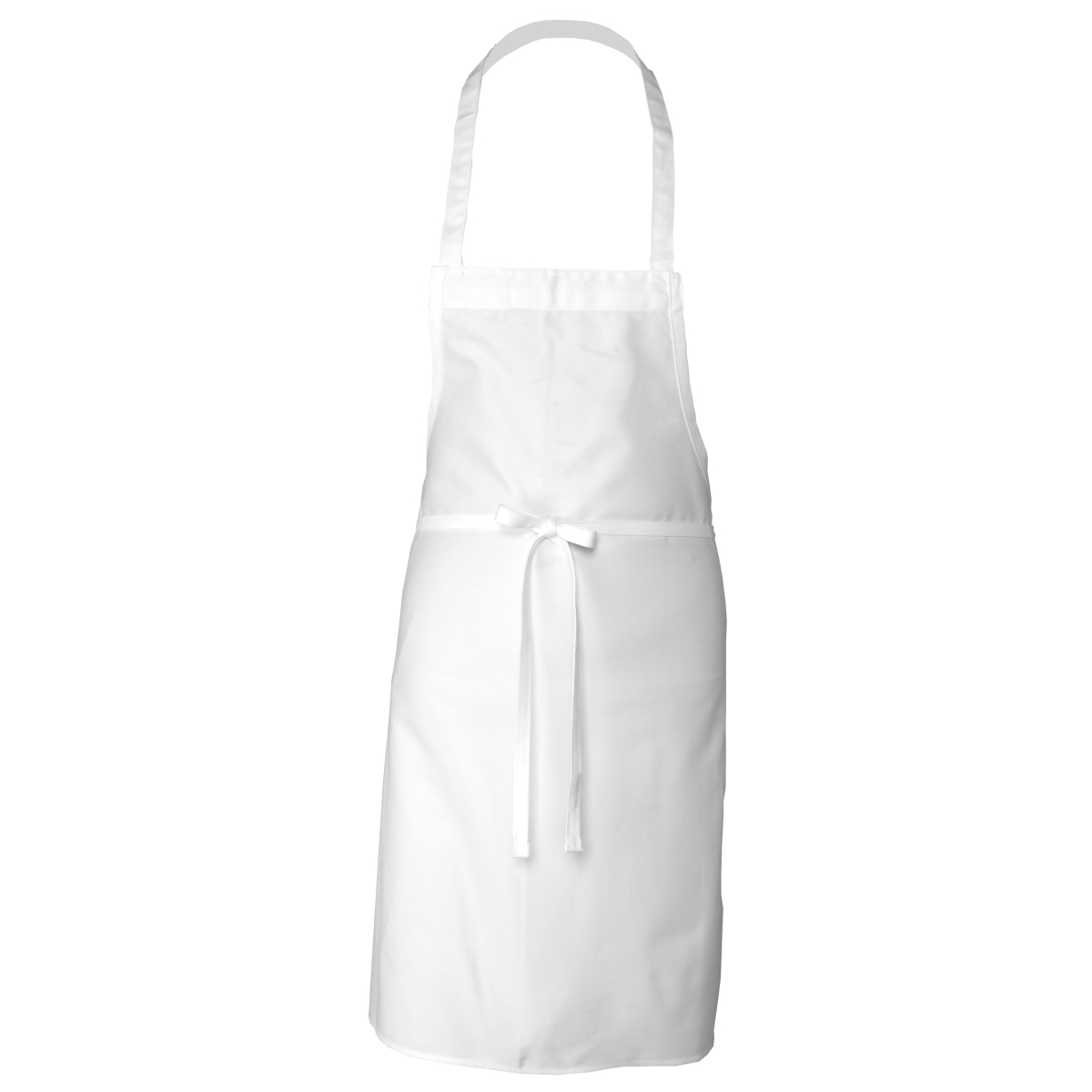 Chef Works Bib Apron No Pocket White - Chef's Complements
