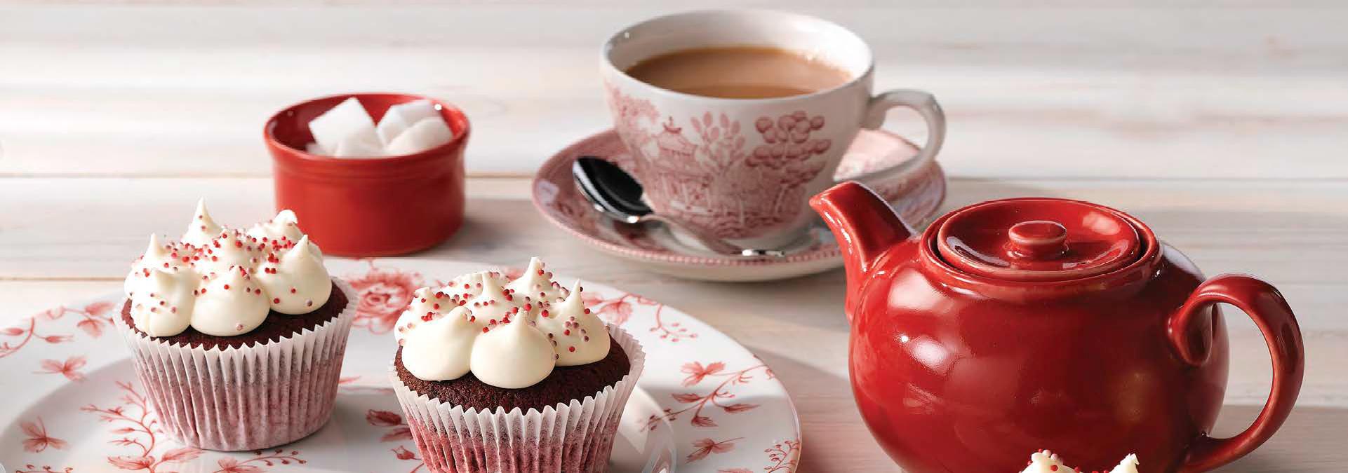 churchill red and textured prints