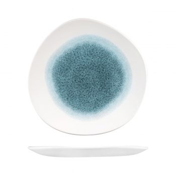 Churchill Studio Prints Raku Topaz Blue Trace Organic Round Plate 264mm