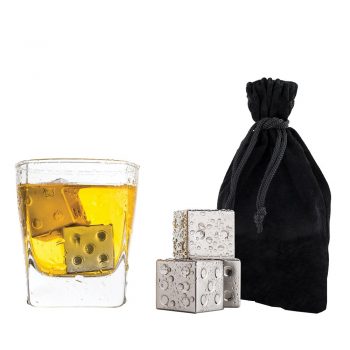 stainless steel dice ice cubes