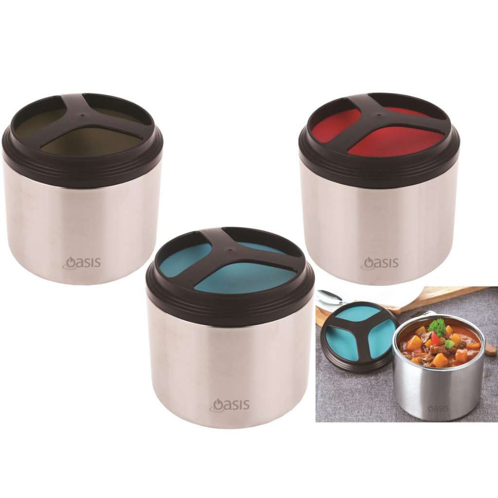 Oasis S/S 2 Compartment Lunch Box (2 Colours) Chef's Complements