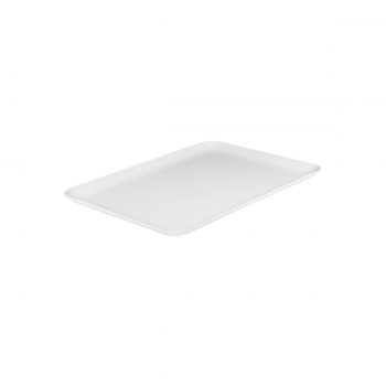 Ryner Melamine Rectangular Platter Coupe White (4 Sizes)