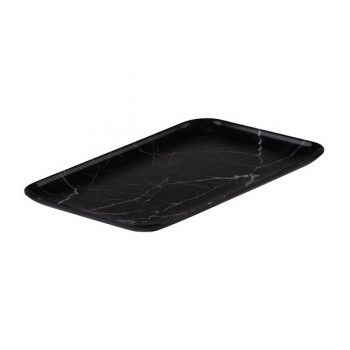 Ryner Melamine Black Marble Rectangle Platter