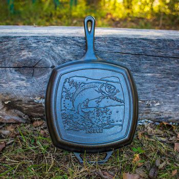 lodge 10.5 inch cast iron grill pan trout